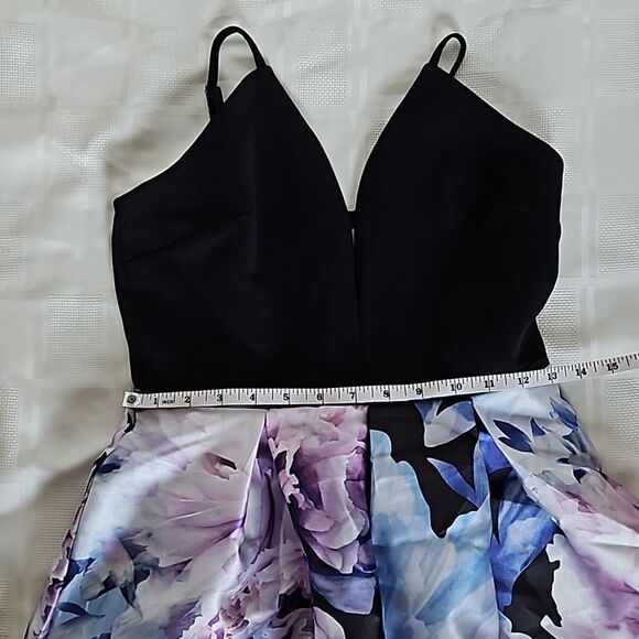 Sweet Storm Women's Floral Spaghetti Straps Maxi Dress Black/Purple Small - Picture 11 of 16